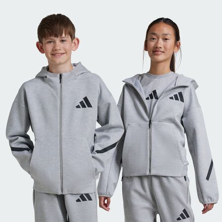 ADIDAS SPORTSWEAR Veste de survêtement à capuche entièrement zippée adidas Z.N.E. Medium Grey Heather / Black JUNIOR
