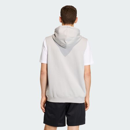 ADIDAS ORIGINALS TREFOIL ESSENTIALS SLEEVELESS HOODIE Grey Two MEN