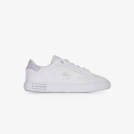 LACOSTE POWERCOURT SIGNATURE WHITE/PURPLE TODDLERS