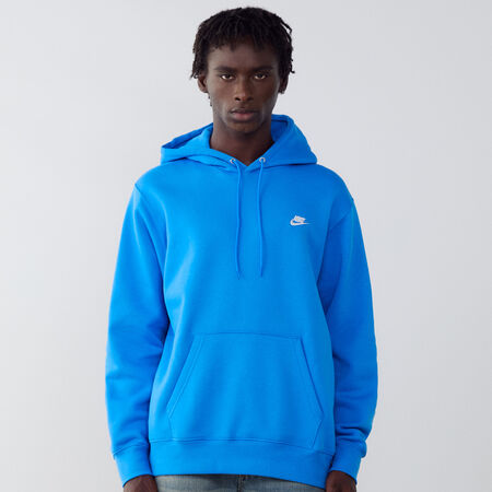 HOODIE CLUB SMALL LOGO : BLEU/BLANC