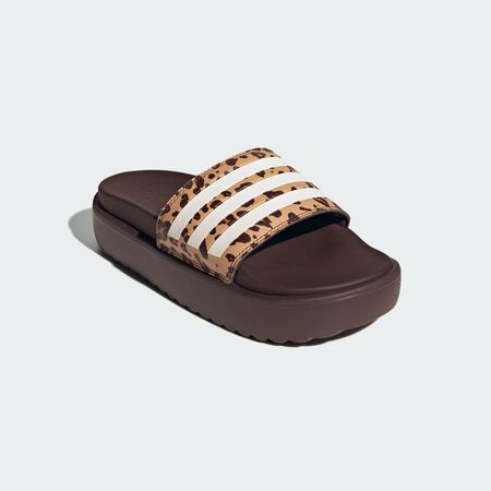 ADIDAS SPORTSWEAR Adilette Platform Slides Shadow Brown / Cloud White / Magic Beige WOMEN