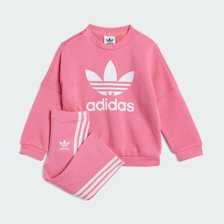 ADIDAS ORIGINALS Ensemble legging évasé haut ras-du-cou ample Pink Fusion CADET