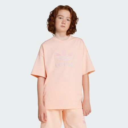 ADIDAS ORIGINALS T-shirt Trèfle Oversize Haze Coral JUNIOR