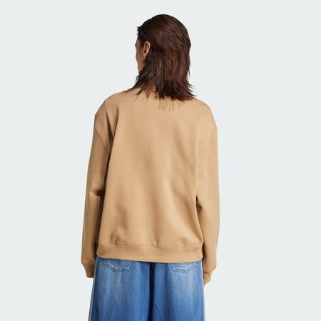 ADIDAS ORIGINALS Veste oversize quart de zip linéaire Essentials Beige FEMME