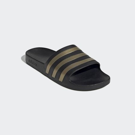 ADIDAS SPORTSWEAR adilette Adilette Aqua Slides Core Black / Gold Metallic / Core Black MEN