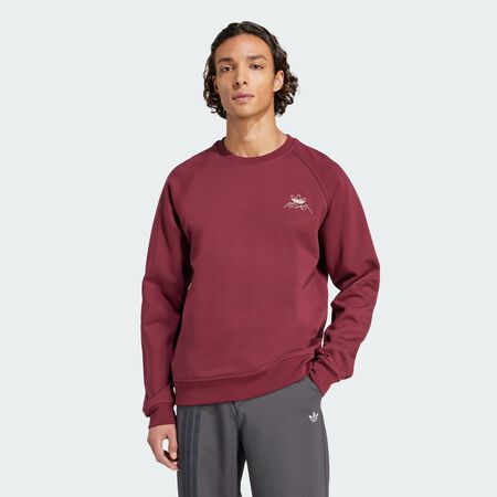 ADIDAS ORIGINALS Sweat-shirt ras-du-cou molleton graphisme Winter Resort Mountain Shadow Red HOMME