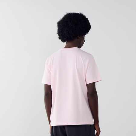 NEW BALANCE TEE SHIRT CHEST LOGO PINK/WHITE MEN