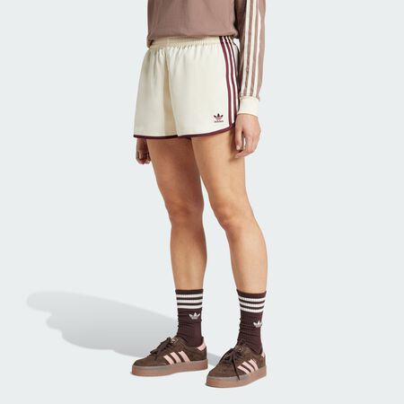 ADIDAS ORIGINALS Short Sprinter 3 bandes Adicolor Cream White / Maroon FEMME