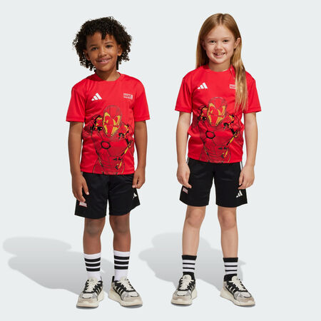 ADIDAS SPORTSWEAR ADIDAS MARVEL IRON-MAN T-SHIRT SET Pure Ruby / White TODDLERS