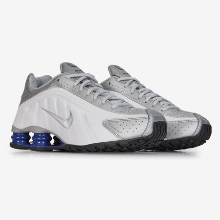 NIKE shox SHOX R4 BLANC/ARGENT HOMME