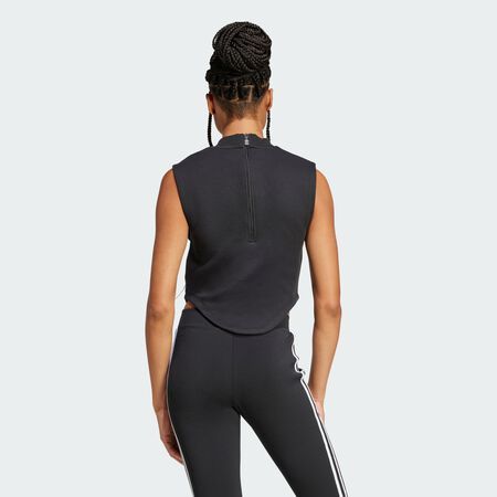 ADIDAS ORIGINALS Veste sans manches interlock structurée Black FEMME