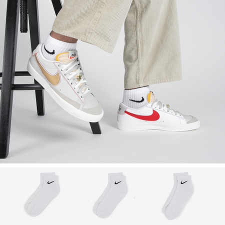 NIKE CHAUSSETTES X3 EVERYDAY MID BLANC HOMME
