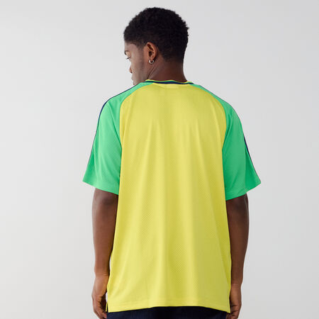 ADIDAS ORIGINALS MAILLOT JERSEY 3 STRIPES JAUNE/VERT HOMME