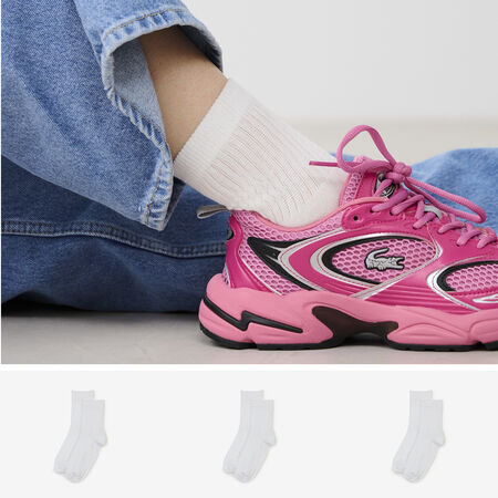 COURIR PACK CHAUSSETTES X3 MID CREW WHITE UNISEX