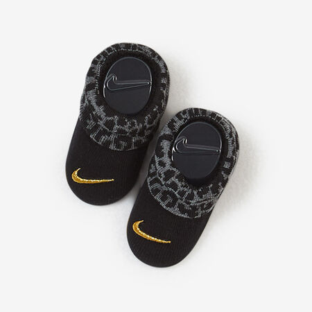 NIKE 3 PC SET BODYSUIT HAT BOOTIE LEOPARD NOI BLACK/GOLD BABIES