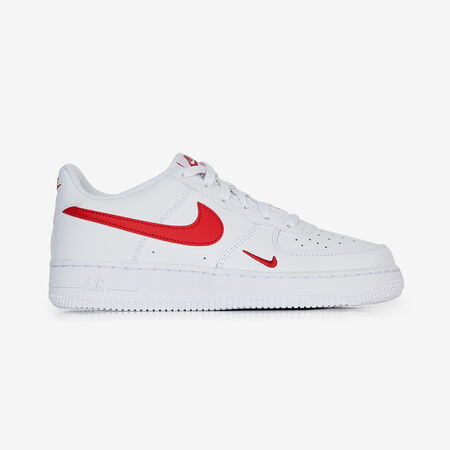 AIR FORCE 1 LOW MINI SWOOSH : BLANC/ROUGE