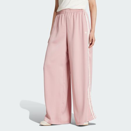 ADIDAS ORIGINALS Pantalon large en satin à volants 3 bandes adidas Originals Wonder Mauve FEMME