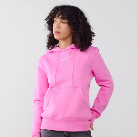 NIKE HOODIE CLUB CENTERED LOGO ROSE FEMME
