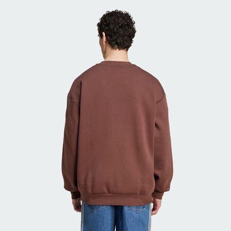ADIDAS ORIGINALS Adicolor Oversized Crew Sweatshirt Auburn / Off White MEN