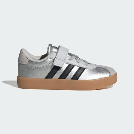 ADIDAS SPORTSWEAR VL Court 3.0 Skateboarding Shoes Kids Silver Metallic / Core Black / Light Solid Grey TODDLERS