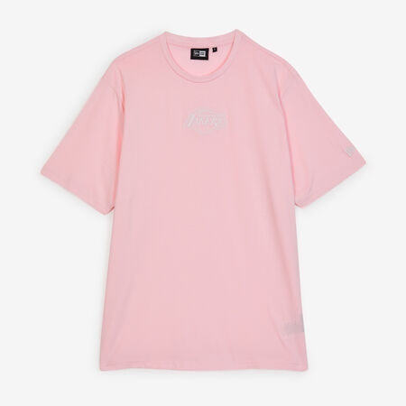 NEW ERA TEE SHIRT LA LAKERS PINK/WHITE MEN