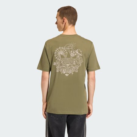 ADIDAS ORIGINALS T-SHIRT OKTOBERFEST Olive Strata HOMME