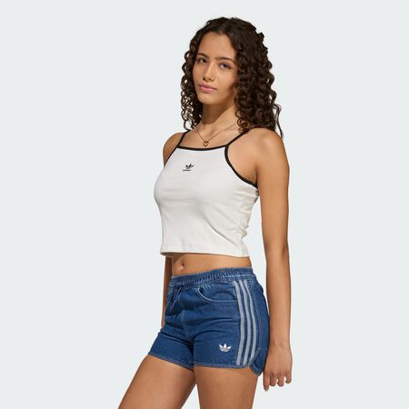 SLIM MINI RIB TANK TOP : Cloud White