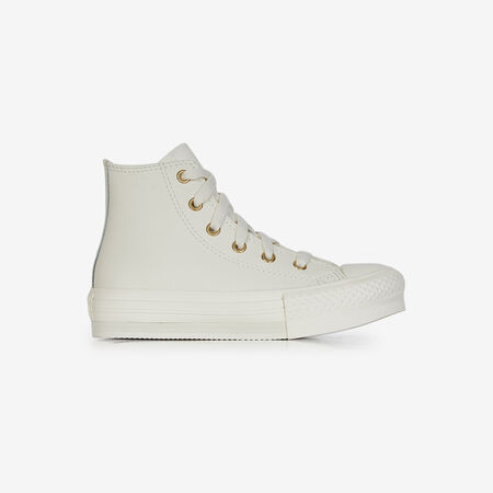 CONVERSE chuck taylor all star CHUCK TAYLOR ALL STAR EVA LIFT HI LEATHE BEIGE/OR CADET