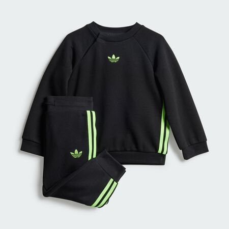 ADIDAS ORIGINALS Ensemble haut ras-du-cou enfants Black / Signal Green CADET