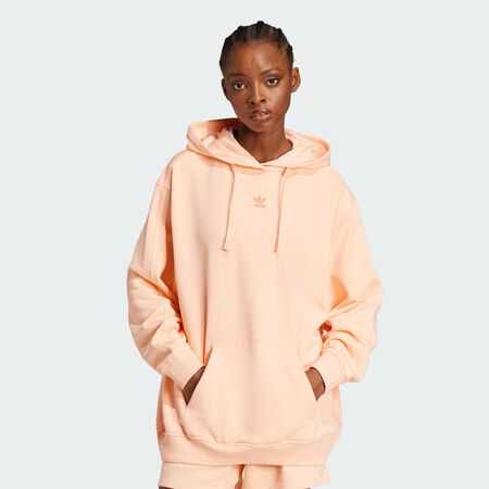 ADIDAS ORIGINALS Essentials Loose French Terry Hoodie Glow Pink WOMEN