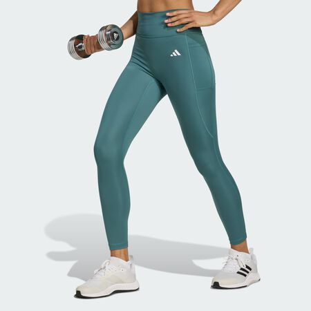 Optimé Essentials No Front Rise Seam 7/8 Leggings : Preloved Teal