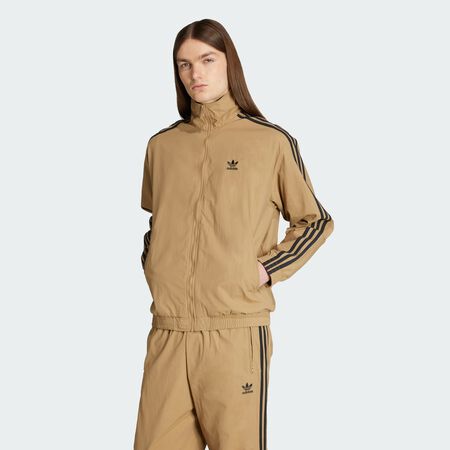 ADIDAS ORIGINALS Veste de survêtement toile Adicolor Firebird Beige / Black HOMME