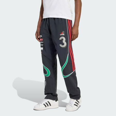ADIDAS ORIGINALS PANTALON DE SURVÊTEMENT TEAMGEIST MOTO Black / Green / Better Scarlet HOMME