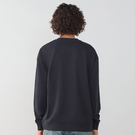 JORDAN SWEAT CREW CENTERED LOGO NOIR/BLANC HOMME