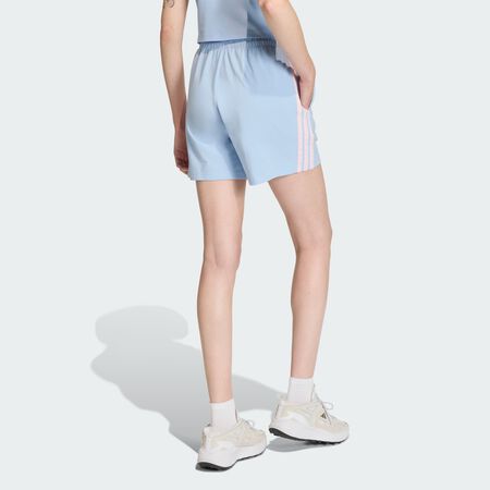 ADIDAS SPORTSWEAR Essentials 3-Stripes Cotton Shorts Glow Blue / Clear Pink WOMEN
