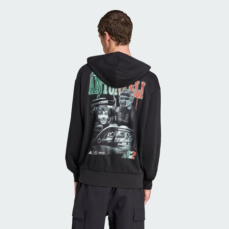 ADIDAS ORIGINALS Mercedes - AMG Petronas Formula One Team Kimi Antonelli Graphic Hoodie Black MEN