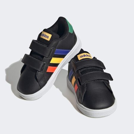 ADIDAS SPORTSWEAR Chaussure à scratch Grand Court Lifestyle Core Black / Lucid Blue / Court Green BÉBÉ
