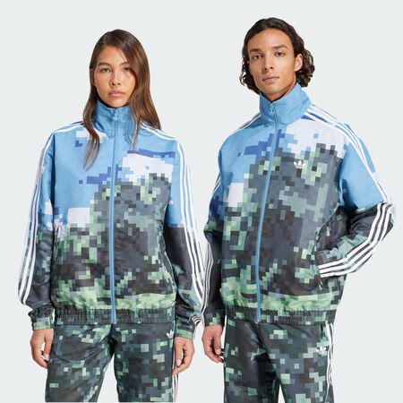 ADIDAS ORIGINALS Veste de survêtement adidas Originals x Minecraft Hazy Blue / Magic Lime / Tribe Green MIXTE