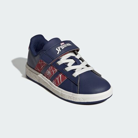 ADIDAS SPORTSWEAR adidas Marvel Spider-Man Grand Court Shoes Dark Blue / Active Maroon / Off White TODDLERS