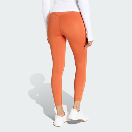 ADIDAS ORIGINALS Optimé Essentials No Front Rise Seam 7/8 Leggings Fox Orange WOMEN