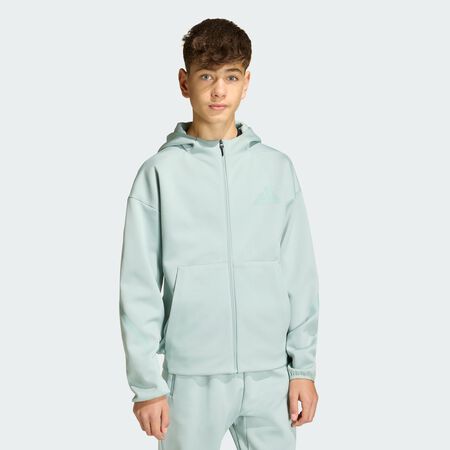 ADIDAS SPORTSWEAR adidas Z.N.E. Full-Zip Hooded Track Jacket Wonder Sage / Tactile Green JUNIOR