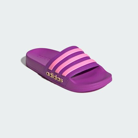 ADIDAS SPORTSWEAR ADILETTE SHOWER SLIDES Purple Burst / Bliss Pink / Semi Ice Tangerine TODDLERS