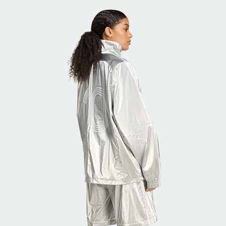 ADIDAS ORIGINALS Adilenium Season 4 Teamgeist Oversized Silver Track Top Silver Metallic WOMEN