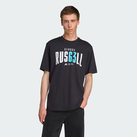 T-shirt George Russell Mercedes - AMG Petronas Formula One Team : Black