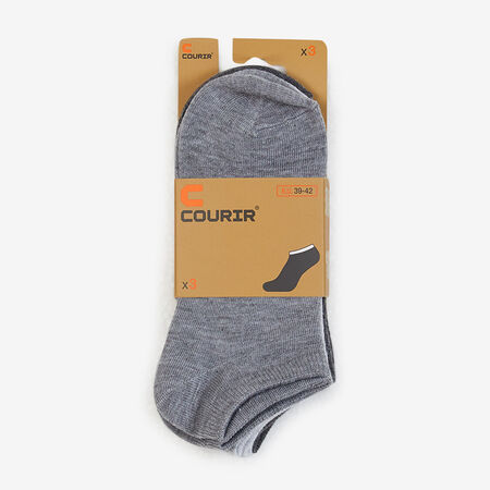 COURIR PACK CHAUSSETTES X3 INVISIBLES COURIR GREY UNISEX