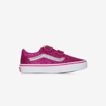 VANS old skool OLD SKOOL V GLITTER ROSE/BLANC CADET