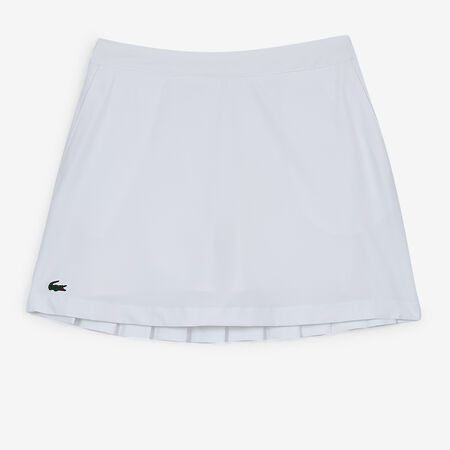LACOSTE SKIRT GOLF ESSENTIALS BLANC/VERT FEMME