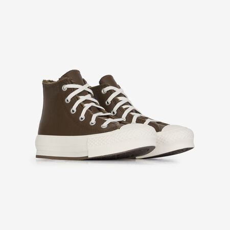 CONVERSE CHUCK TAYLOR ALL STAR LIFT HI COZY MARRON/BLANC CADET
