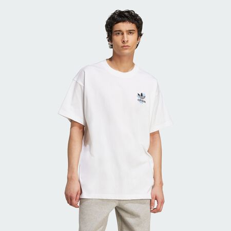 ADIDAS ORIGINALS T-shirt oversize logo floral White HOMME