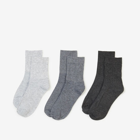 COURIR PACK CHAUSSETTES X3 MID CREW GREY UNISEX